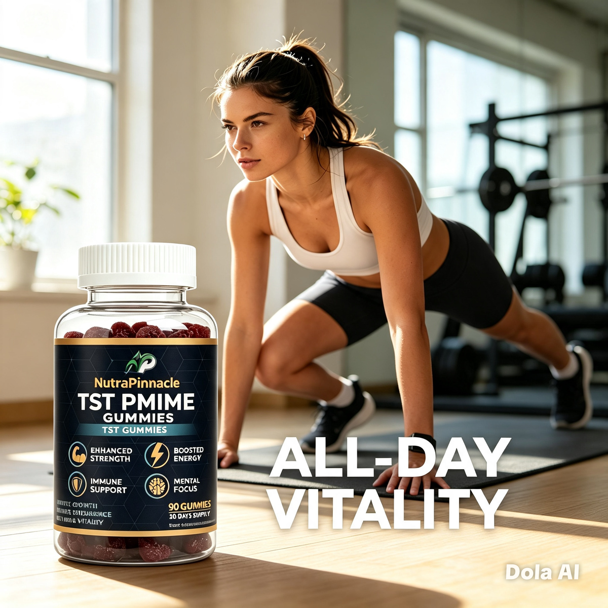 NutraPinnacle TST Prime Gummies -12,000mg Extract (7-in-1) Ashwagandha, Fenugreek, Maca, Zinc, D3, B6, B12 | Muscle Support, Vitality, Stamina & Endurance | Vegan Blackberry | 90 Gummies,30 Day Supply