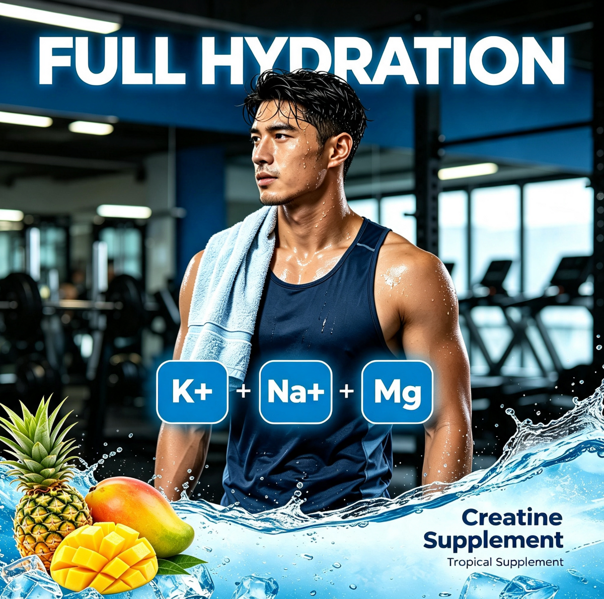 NutraPinnacle Creatine Blend (3-in-1) Formula: Creatine Monohydrate, BCAAs, HMB & Electrolytes (Potassium, Sodium, Magnesium) Lean Muscle, Recovery & Hydration -Sugar-Free, Vegan, 30 Servings, Adult